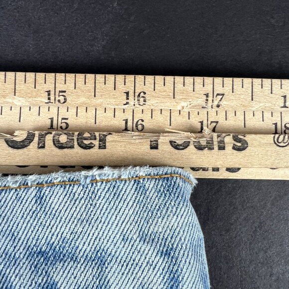 VTG 90s Levi's Jeans Women Measured 33x29 522 Tapered  Light Blue Denim Tag 16 M - Picture 16 of 16